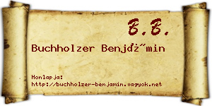 Buchholzer Benjámin névjegykártya